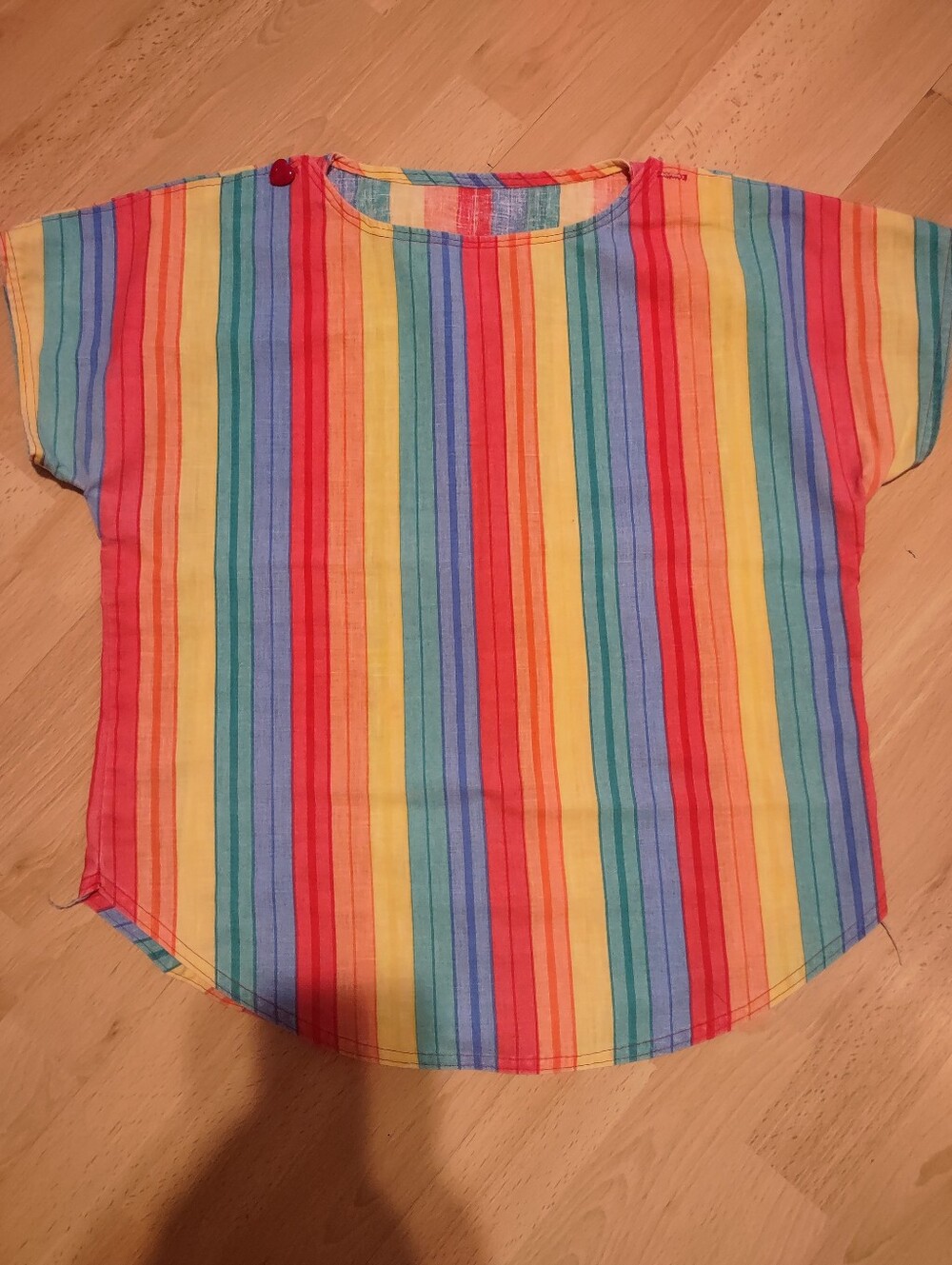 Rainbow Stripe Short Sleeve Top - Unbranded
